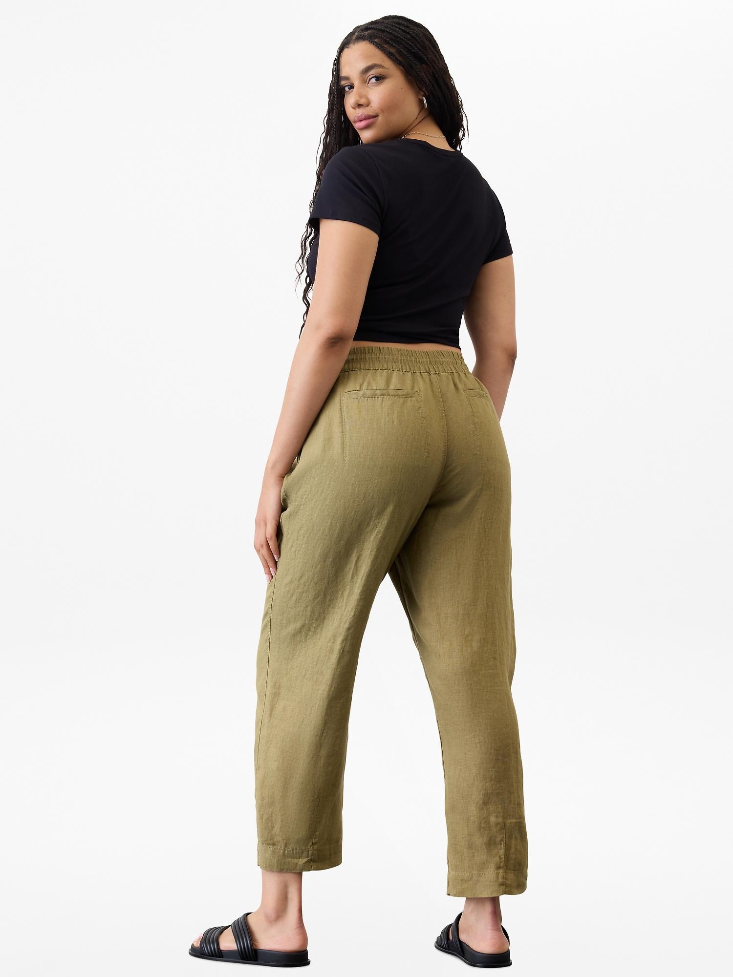 Retreat High Rise Linen Ankle Pant Product Image