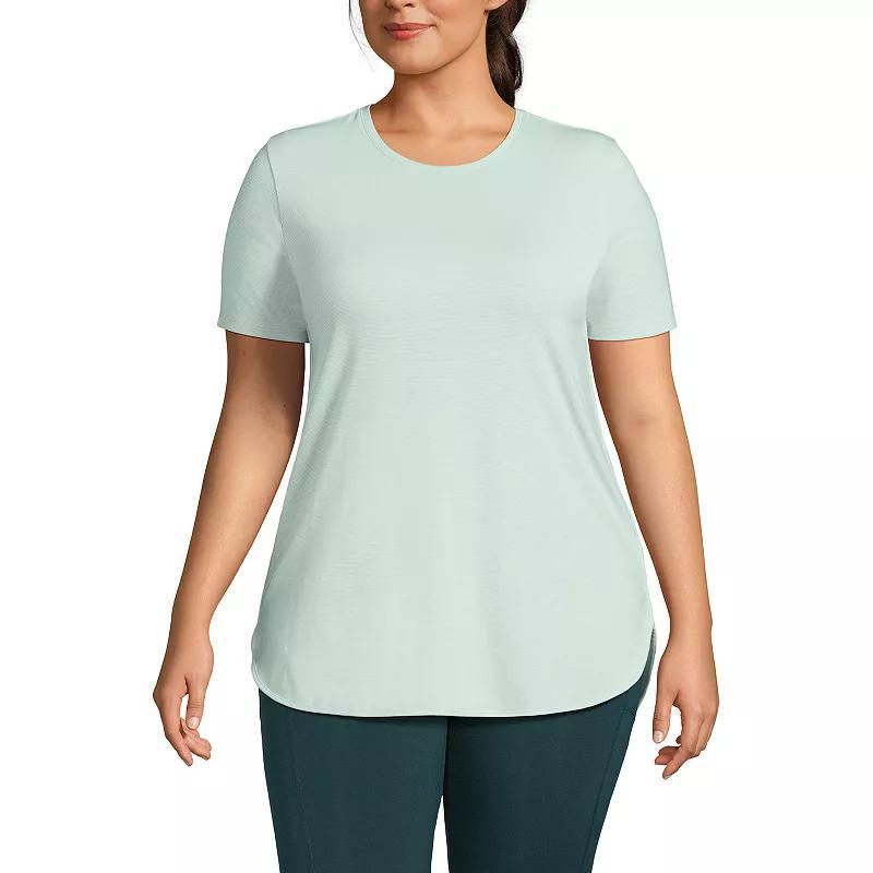 Plus Size Lands End Moisture-Wicking UPF 50 Tunic Tee, Womens Product Image