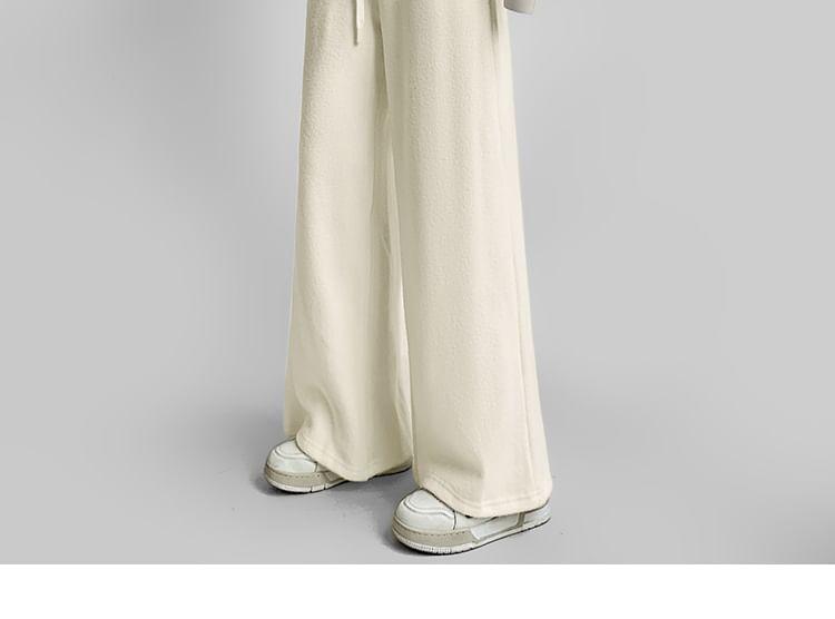 Drawstring Waist Wide Leg Pants Product Image