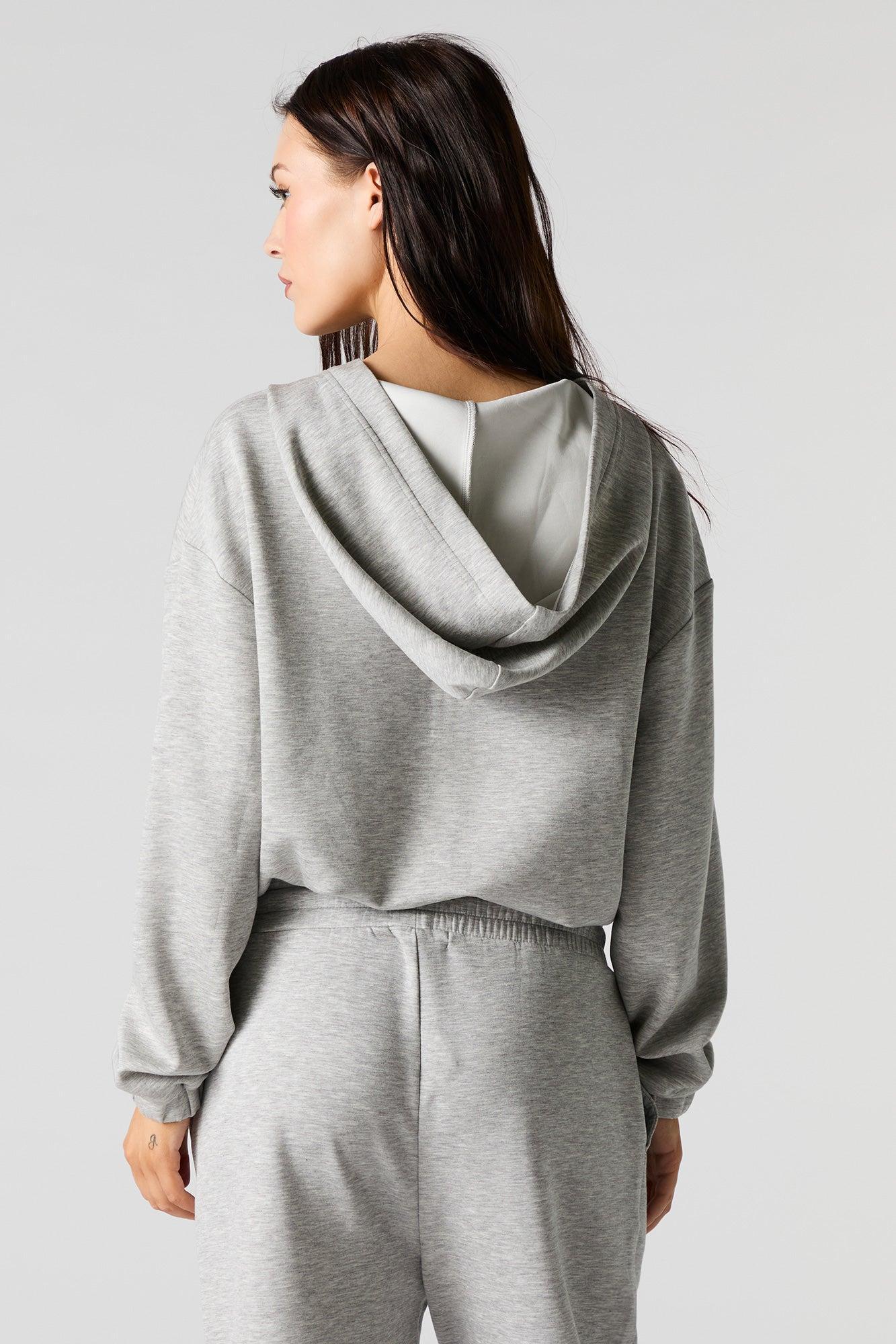 Active Quarter Zip Cinched Fleece Hoodie Female Product Image