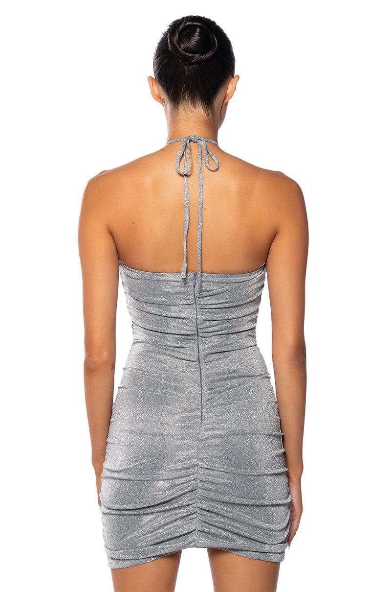 ROSETTE SPARKLE MINI DRESS Product Image