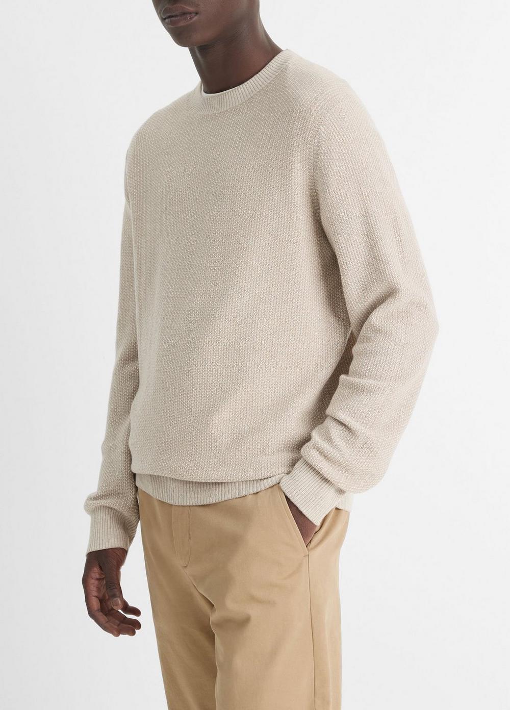 Geo-Jacquard Wool-Blend Crew Neck Sweater Product Image