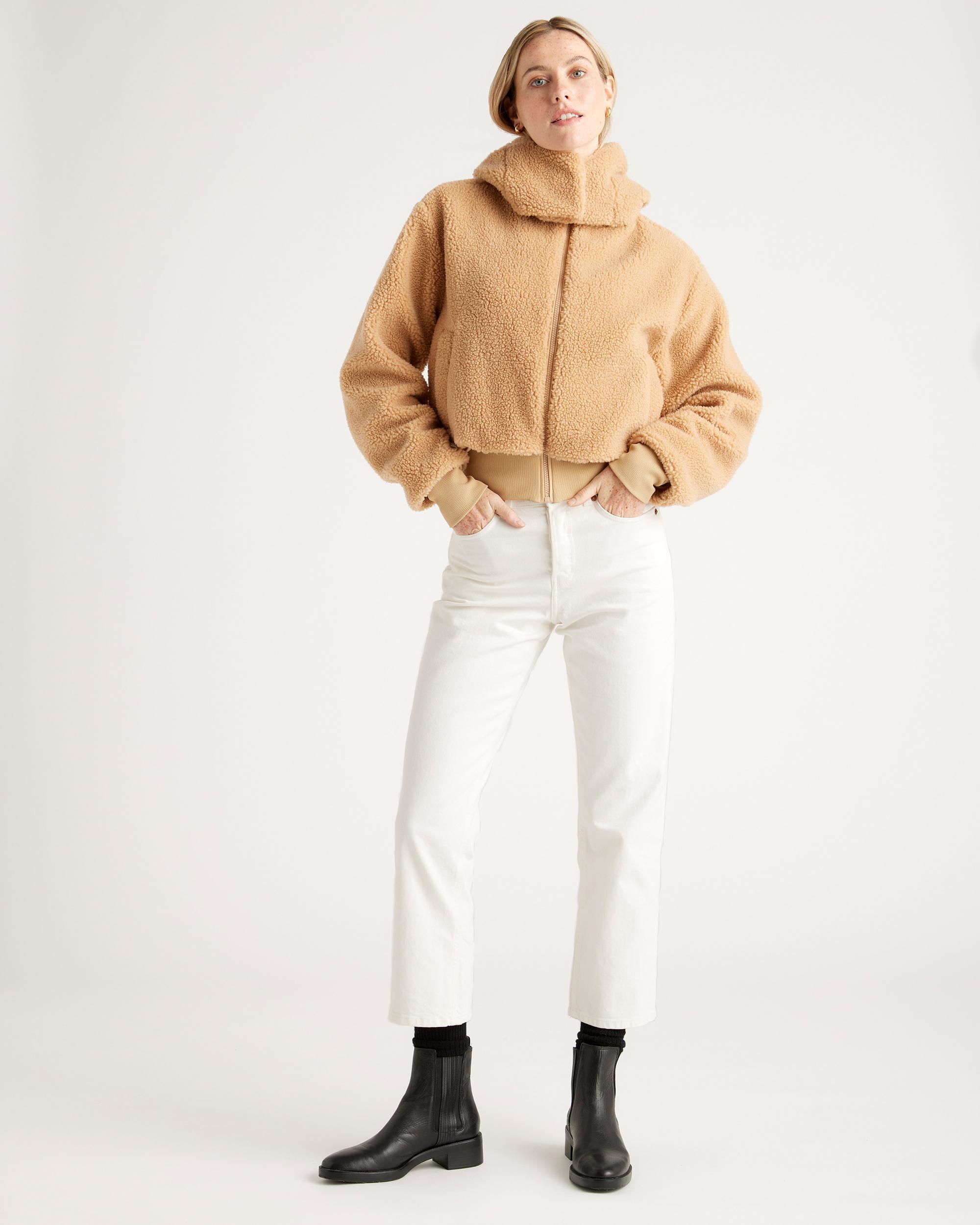 Quince | Women's Hooded Sherpa Jacket Size XL, 100% Polyester Product Image