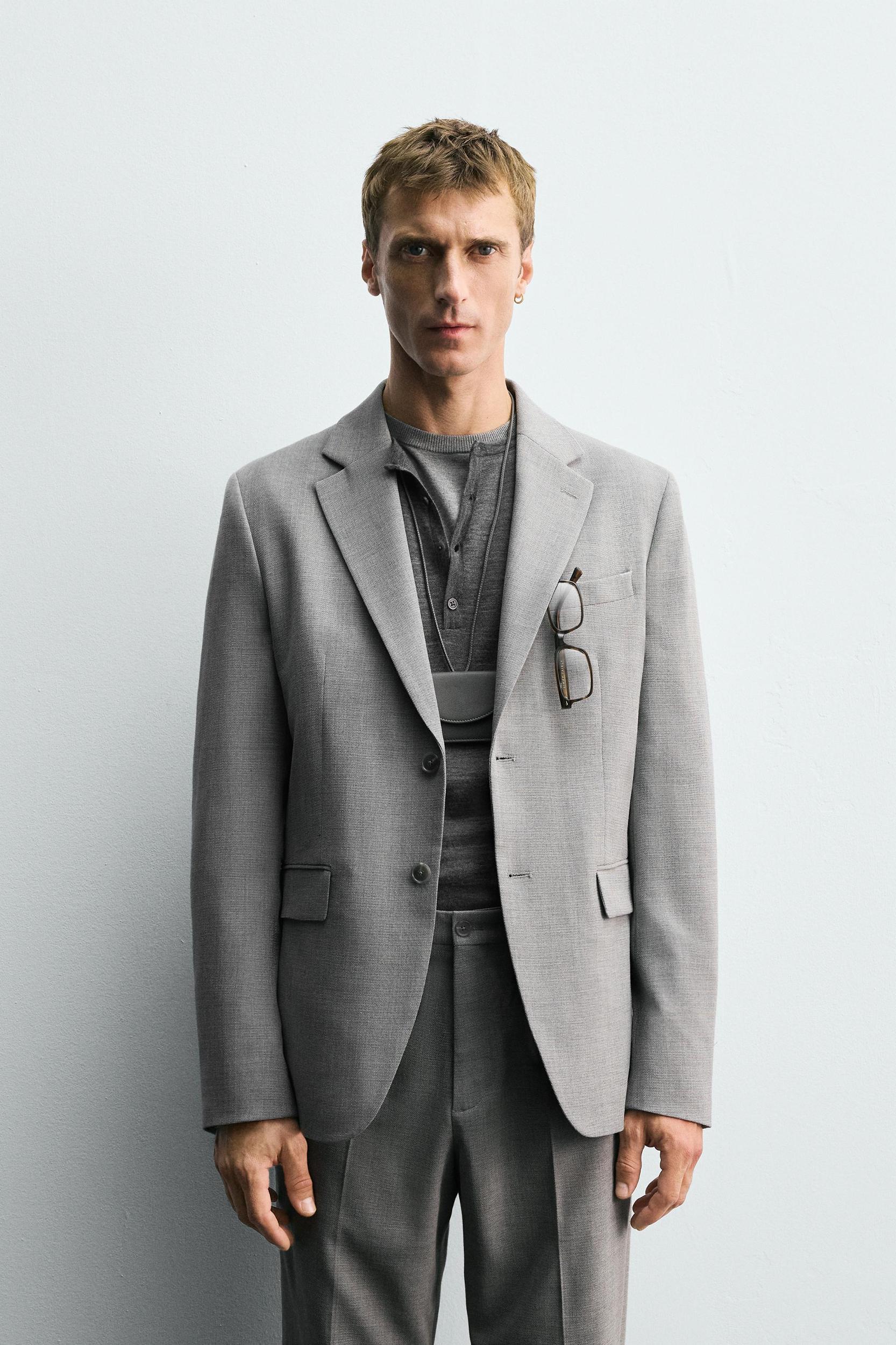 TEXTURED SUIT BLAZER Product Image