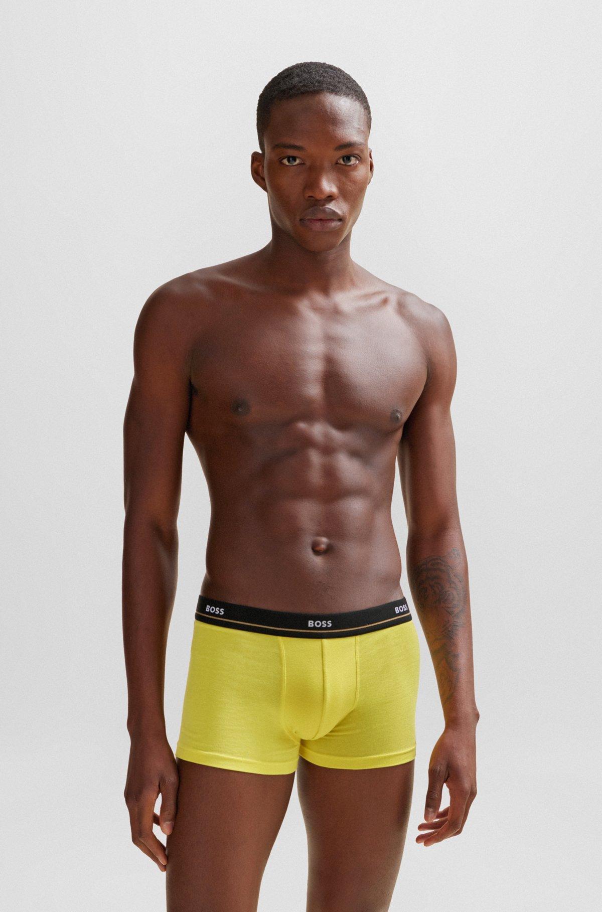 Five-pack of stretch-cotton trunks with logo waistbands Product Image