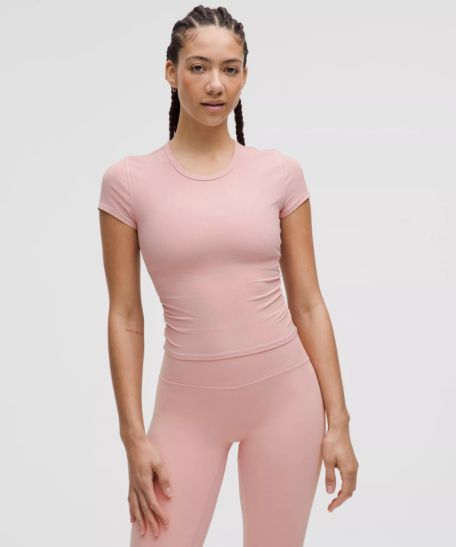 All It Takes Back-Twist Ribbed Short-Sleeve Shirt Product Image