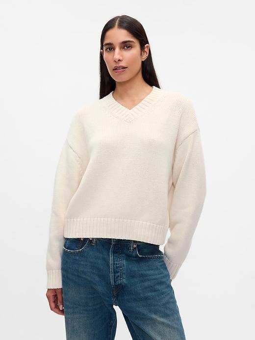 Oversized V-Neck Sweater Product Image