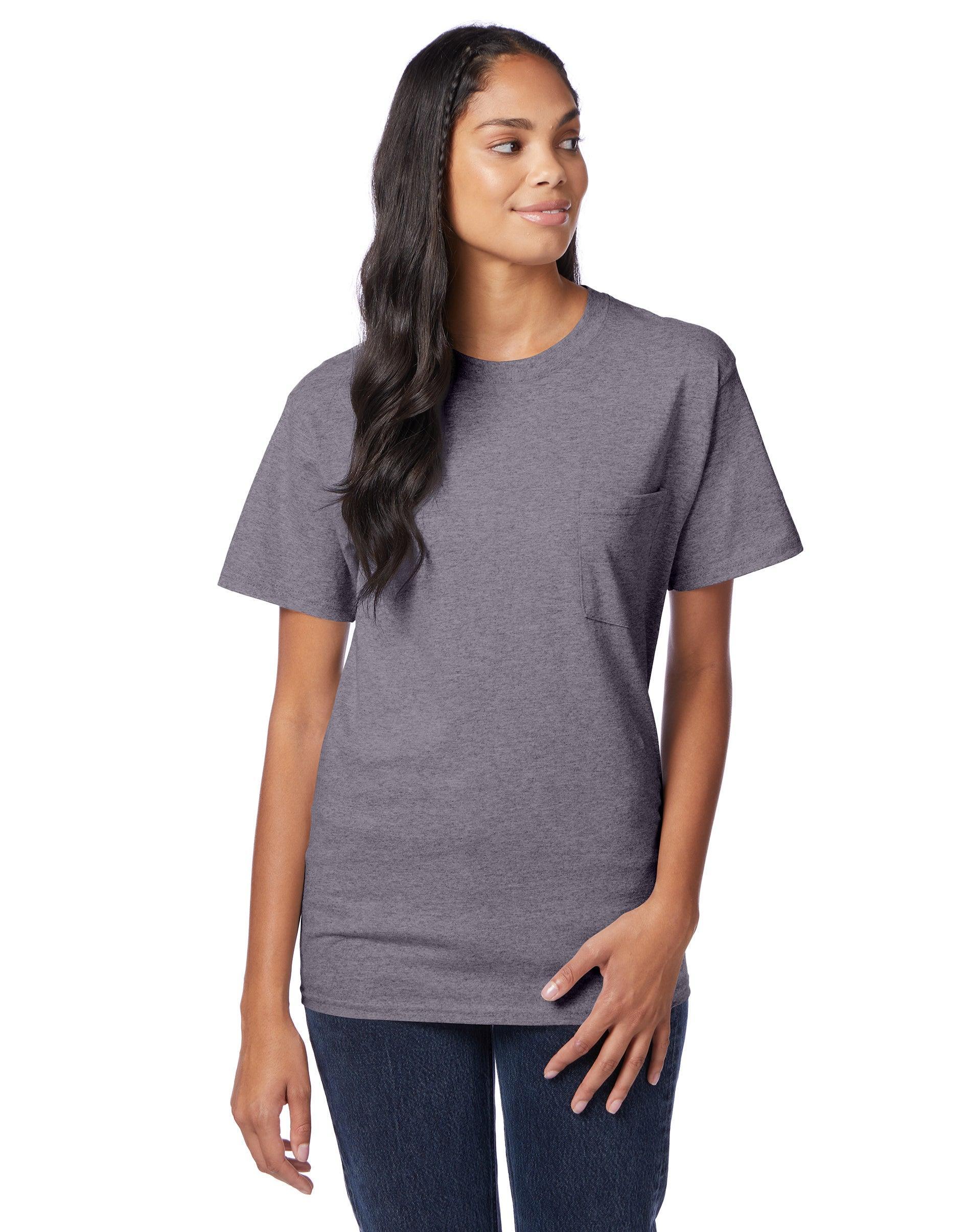 Hanes Mens Authentic Pocket T-Shirt Navy 2XL Product Image