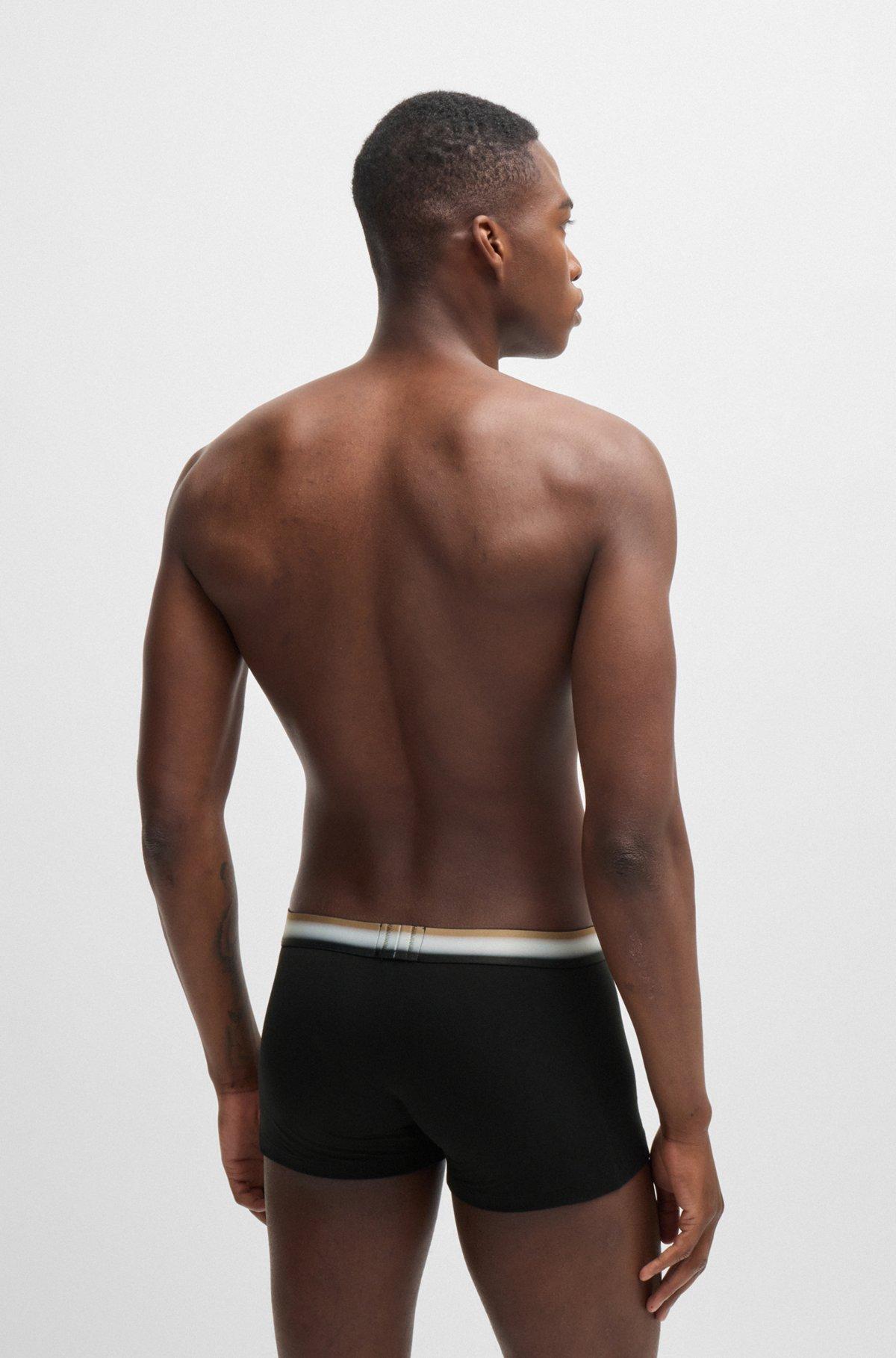Two-pack of stretch-cotton trunks with logo waistbands Product Image