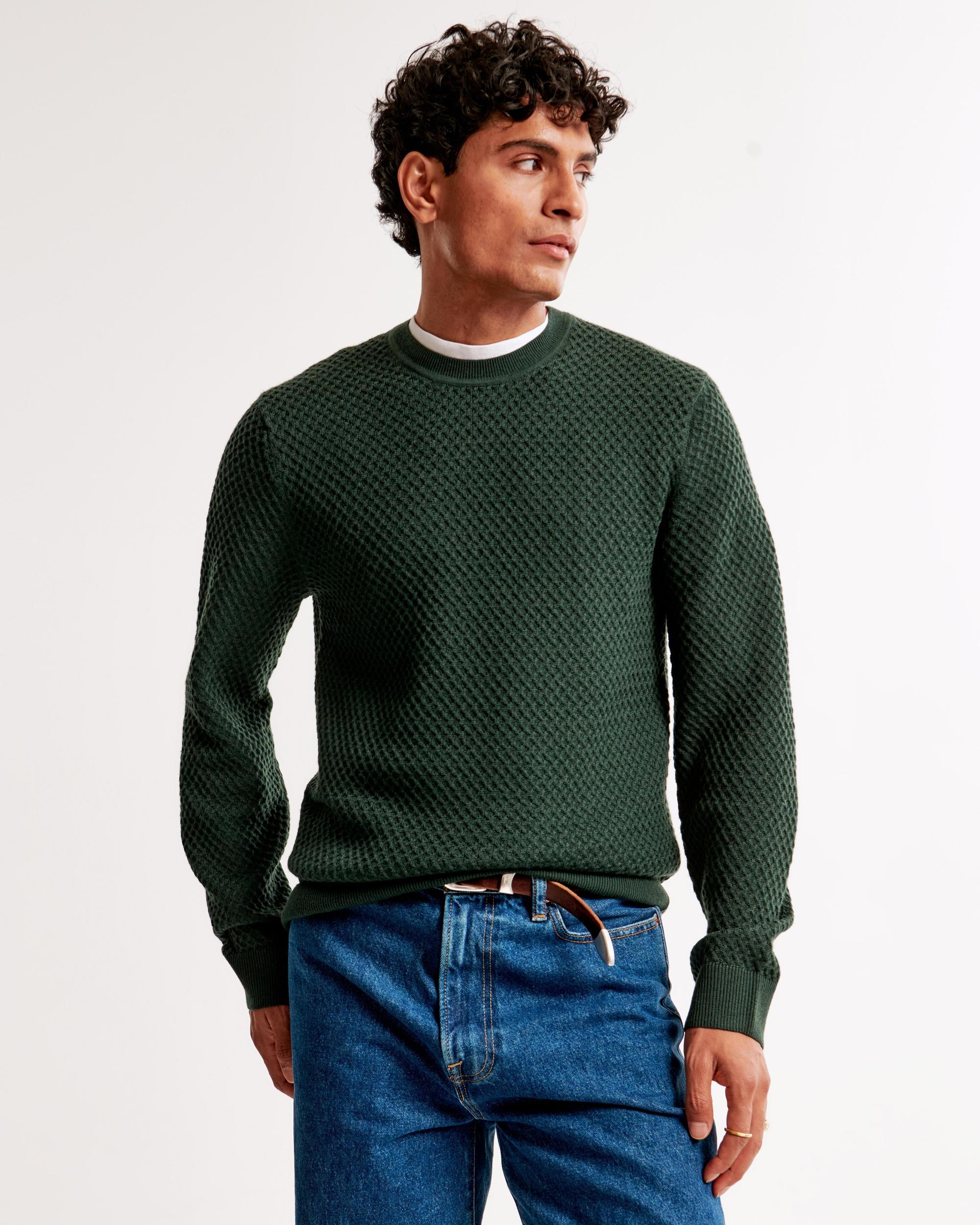 Merino Wool-Blend Crew Sweater Product Image