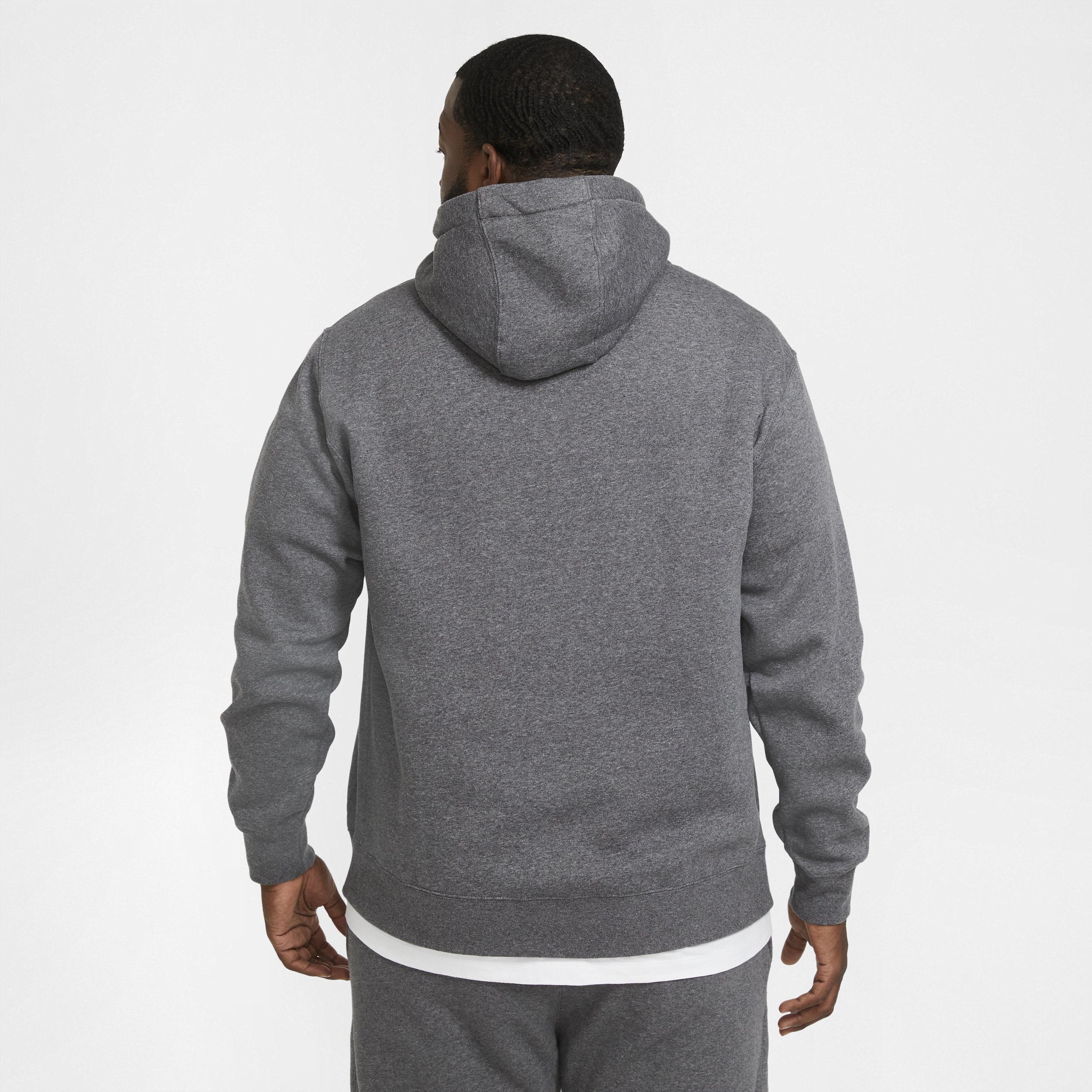 Big & Tall Nike Sportswear Club Fleece Full-Zip Hoodie, Men's, Size: 4XL, Grey Heather Product Image