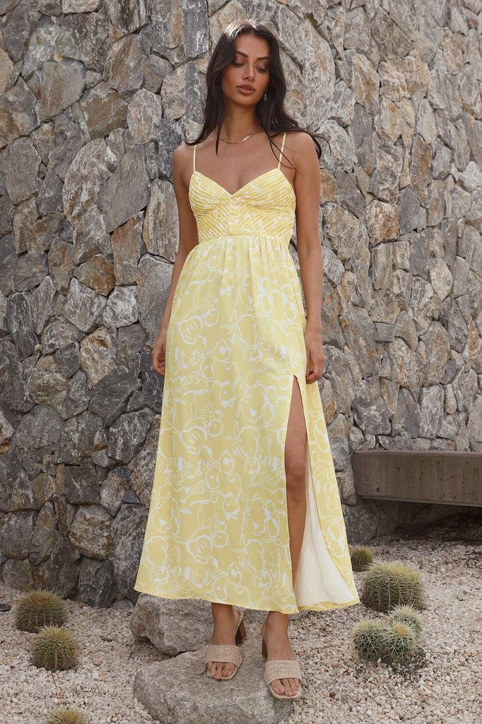 Gelato Stand Maxi Dress Yellow Product Image