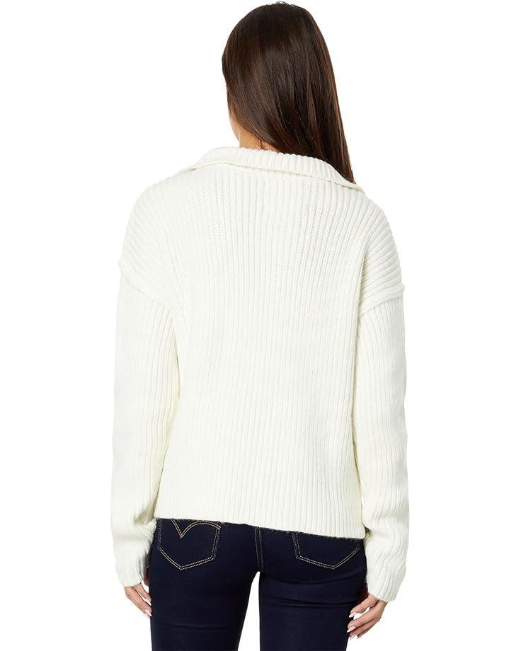 Quilted Sweatshirt 1/4 Zip Pullover Long Sleeve Product Image