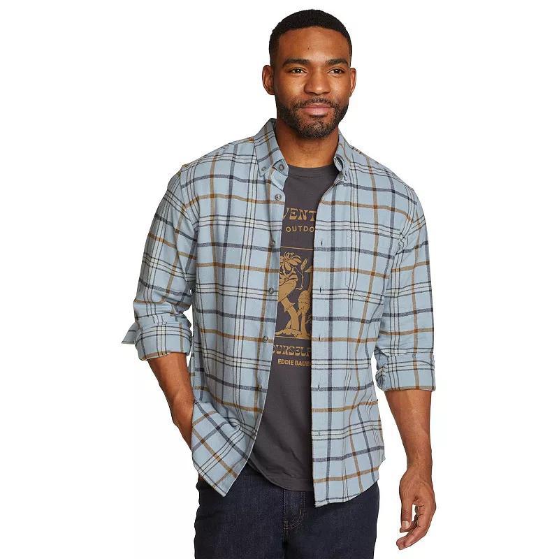Men's Eddie Bauer Field Flannel Button-Down Shirt, Size: Large, Deep Brown Product Image
