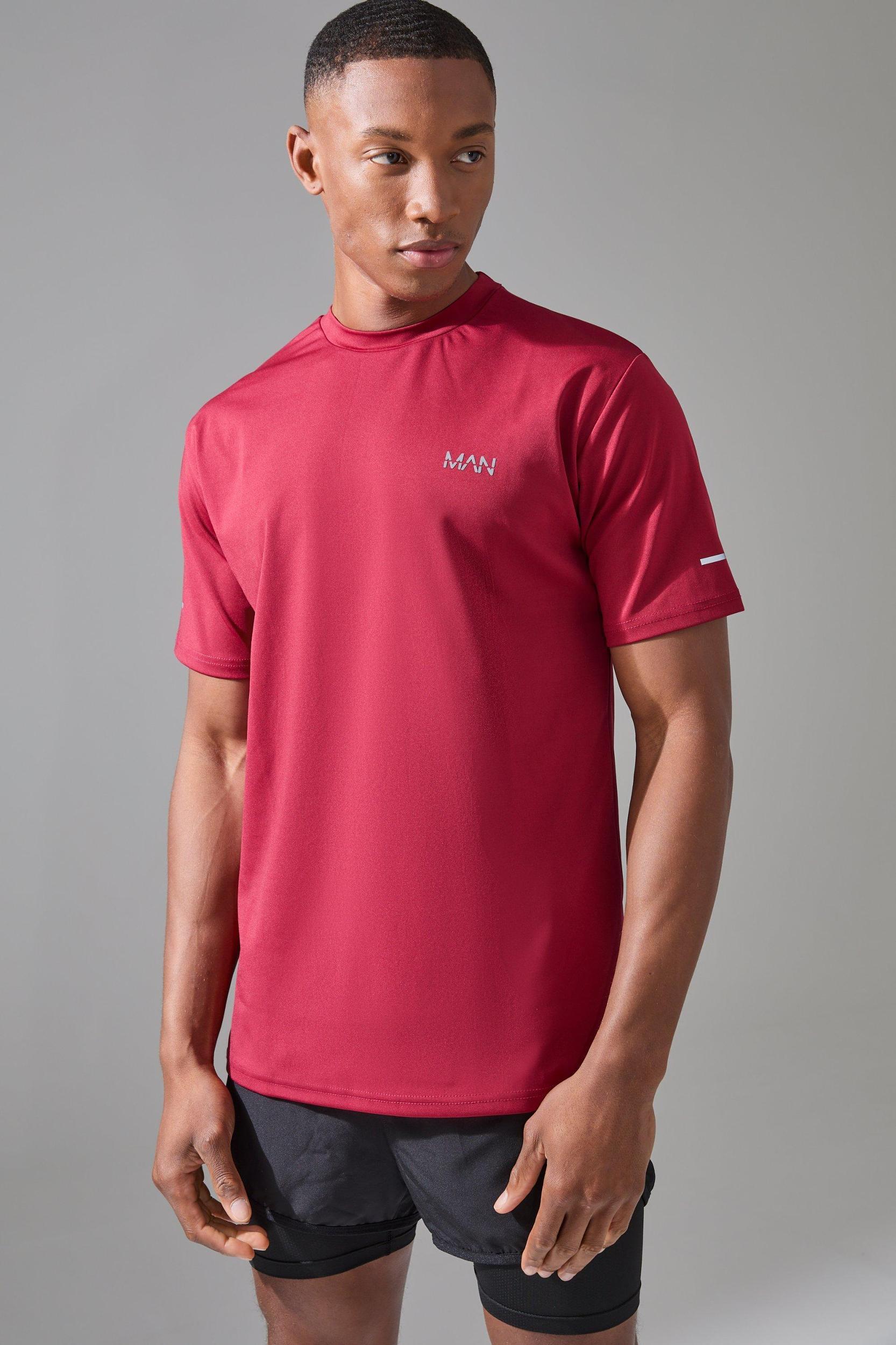 Mens Man Active Performance Regular Fit T-shirt - Blue Product Image