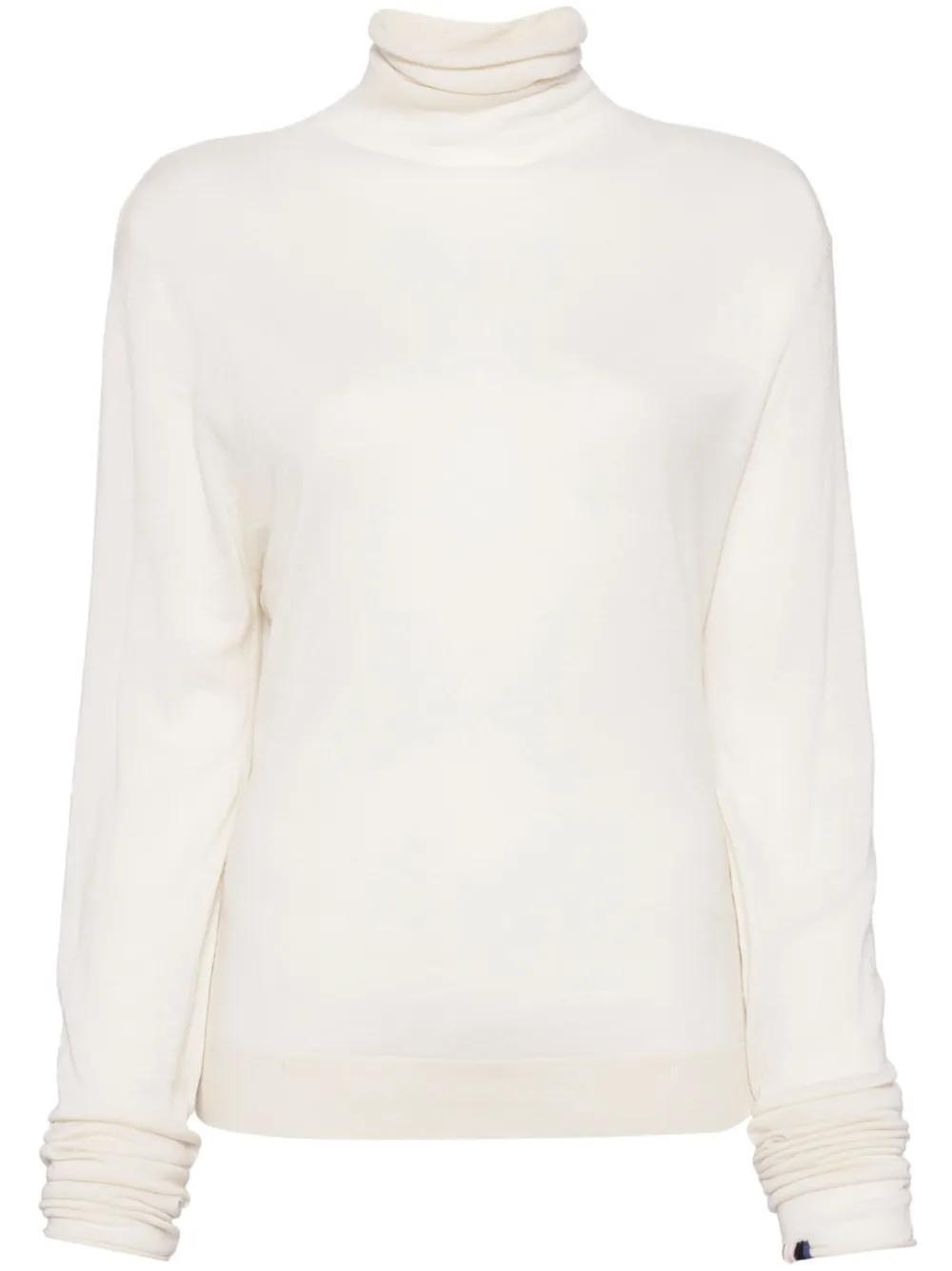 EXTREME CASHMERE Thunder Knitted Top In Neutrals Product Image
