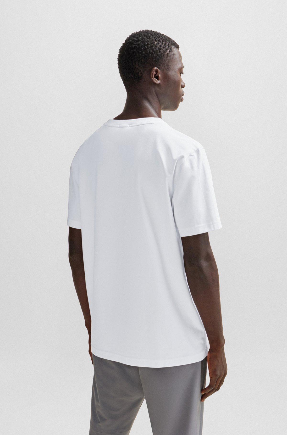 Stretch-cotton regular-fit T-shirt with seasonal artwork Product Image