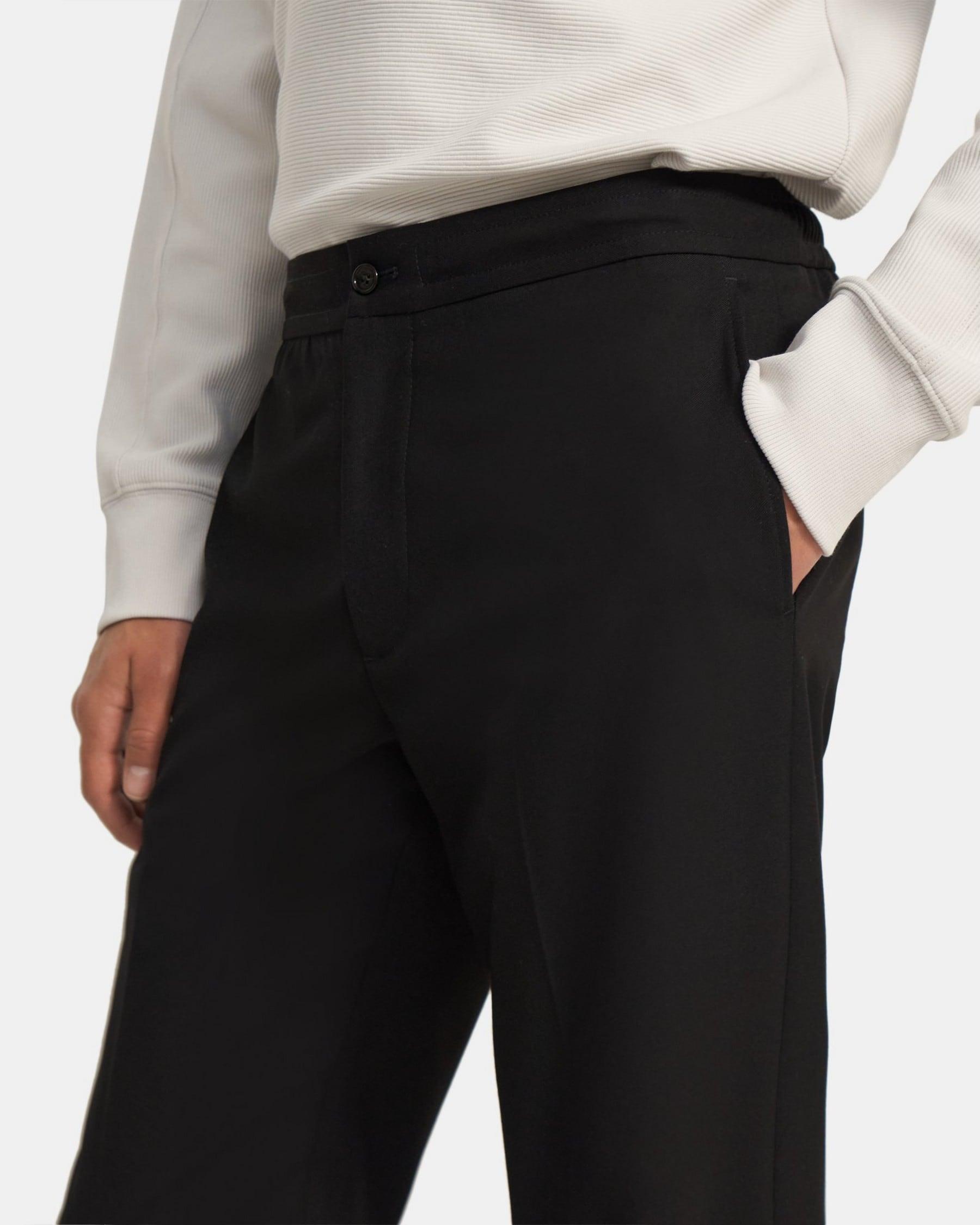 Drawstring Pant in Bonded Wool Twill Product Image