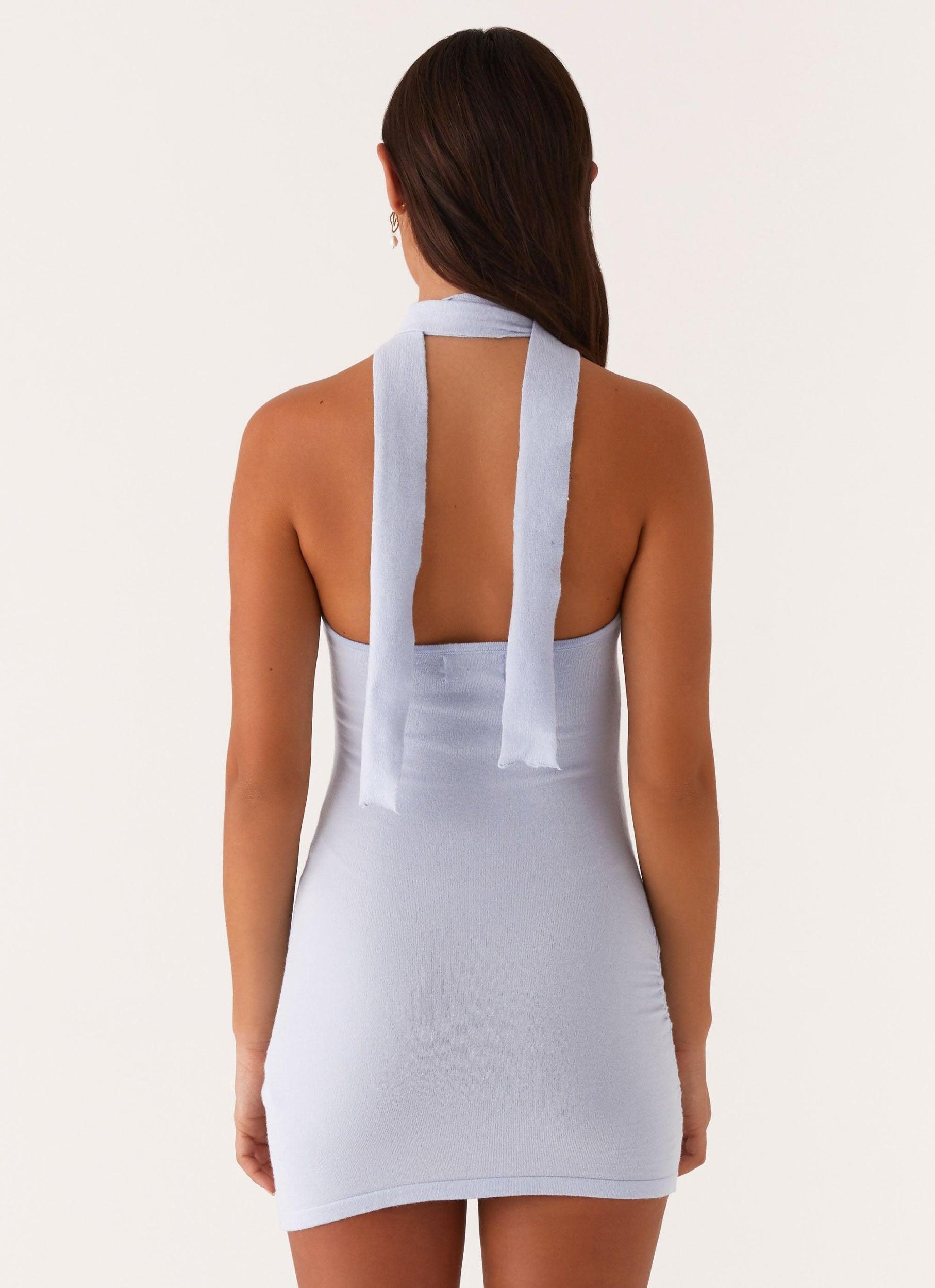 Katie Knit Mini Dress - Blue Product Image