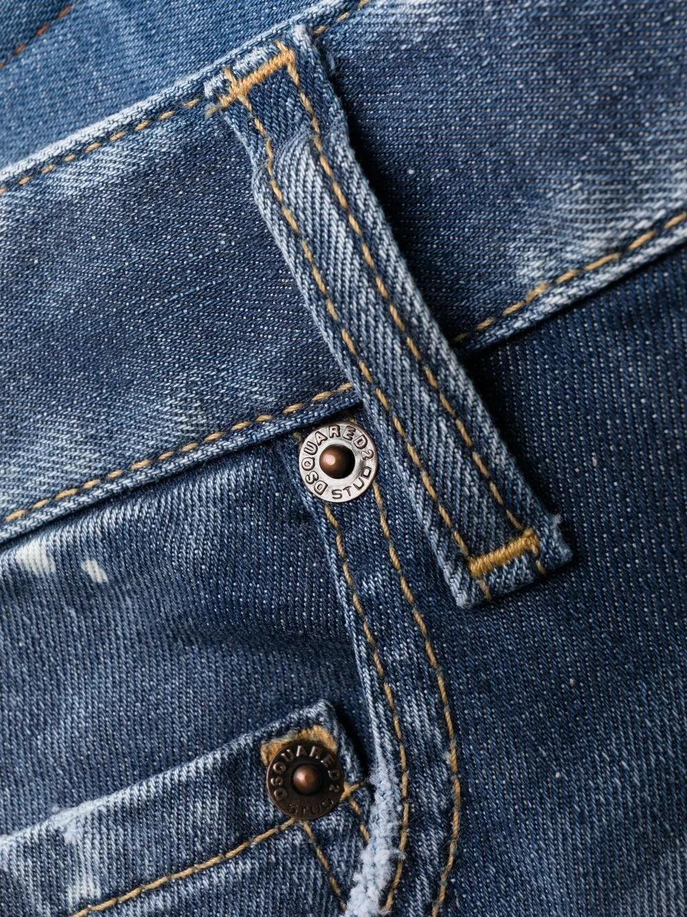 distressed-effect slim-cut jeans  Product Image