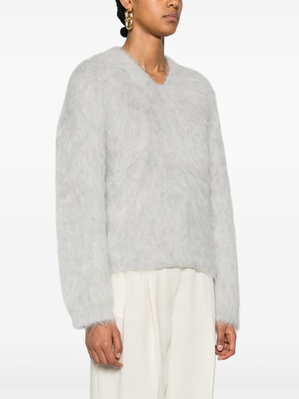 brushed V-neck jumper Product Image