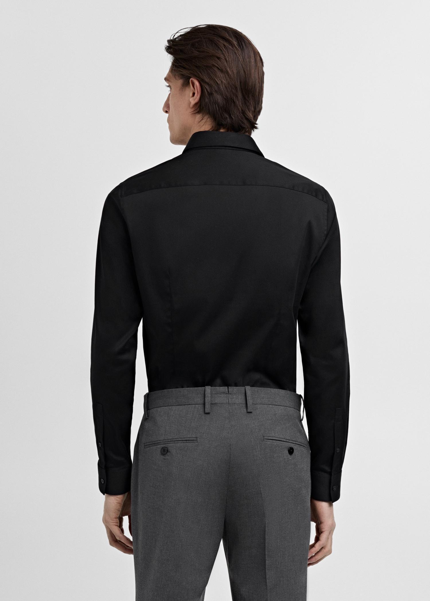 Slim fit cotton suit shirt - Men | MANGO USA Product Image