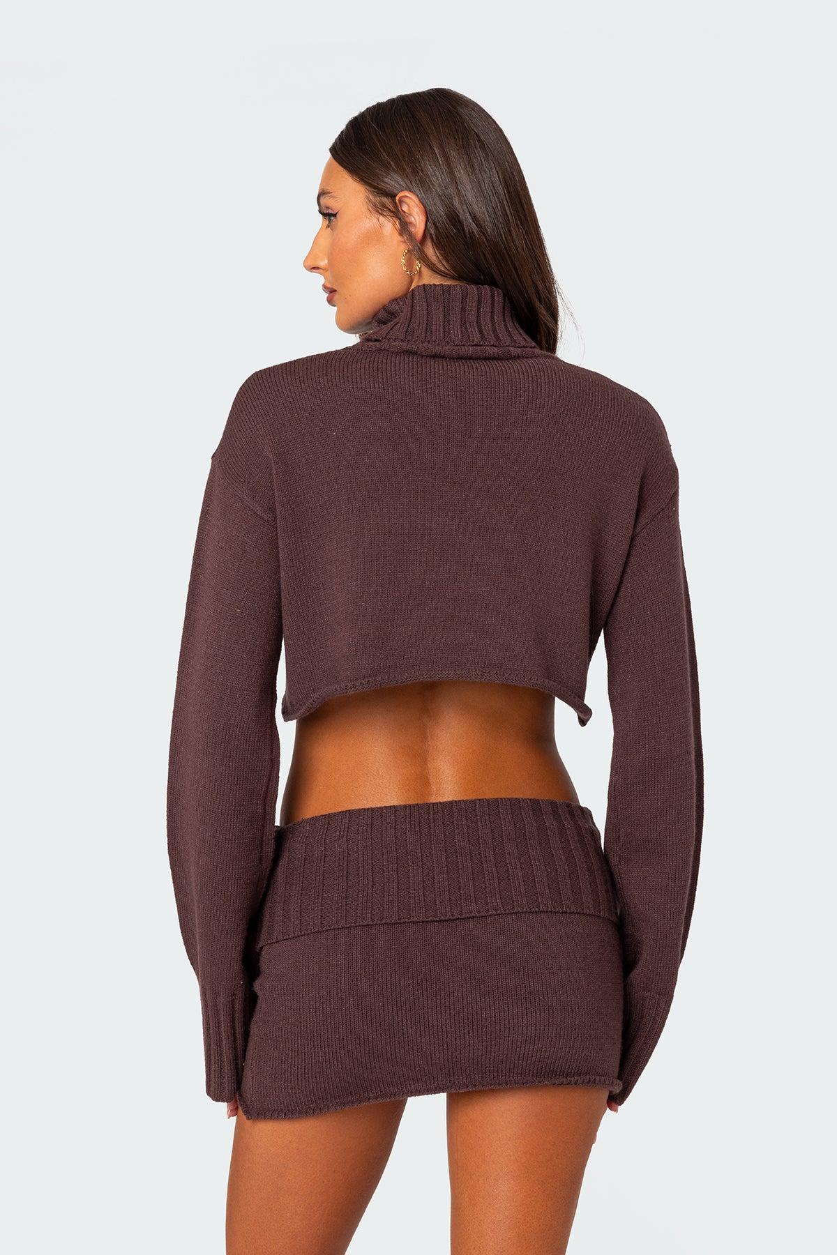 Gino Cropped Turtle Neck Sweater Product Image