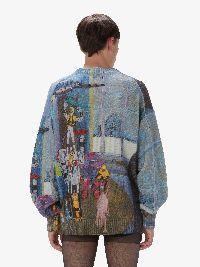 PRINTED SWEATER in blue | JW Anderson US  Product Image