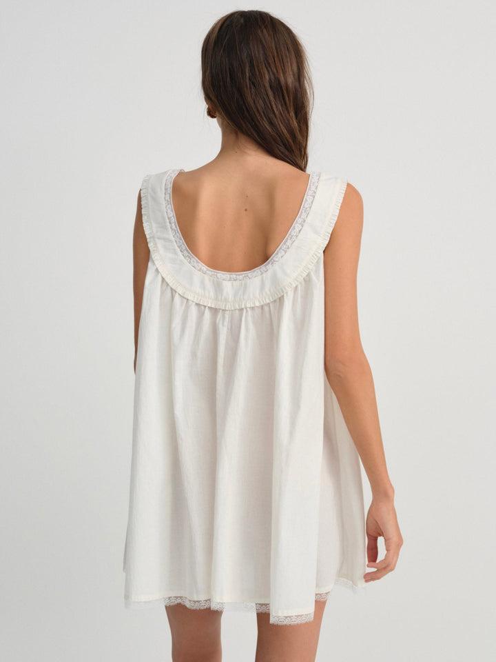 Venetia Slip Dress — White Product Image