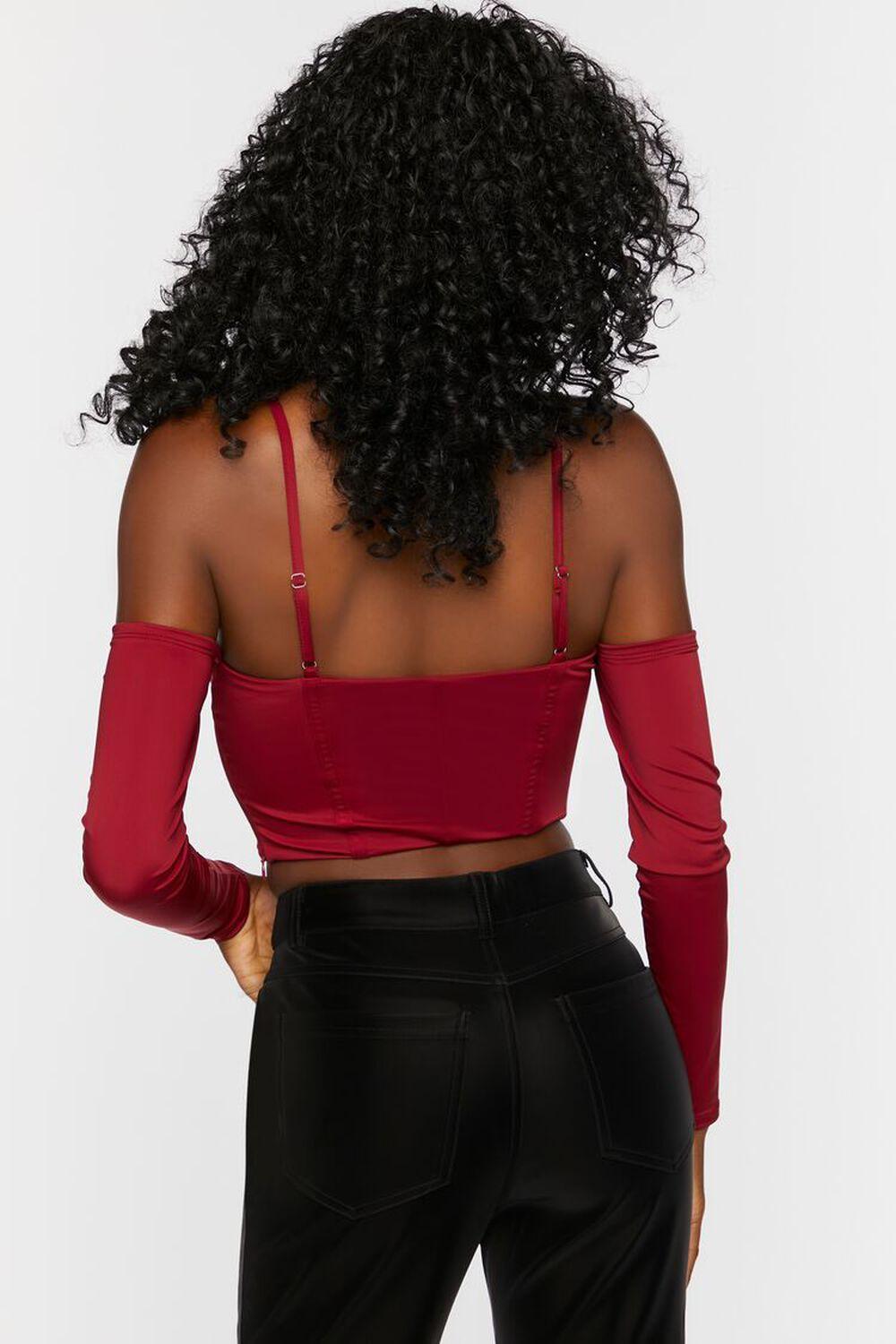 Bustier Open-Shoulder Crop Top | Forever 21 Product Image