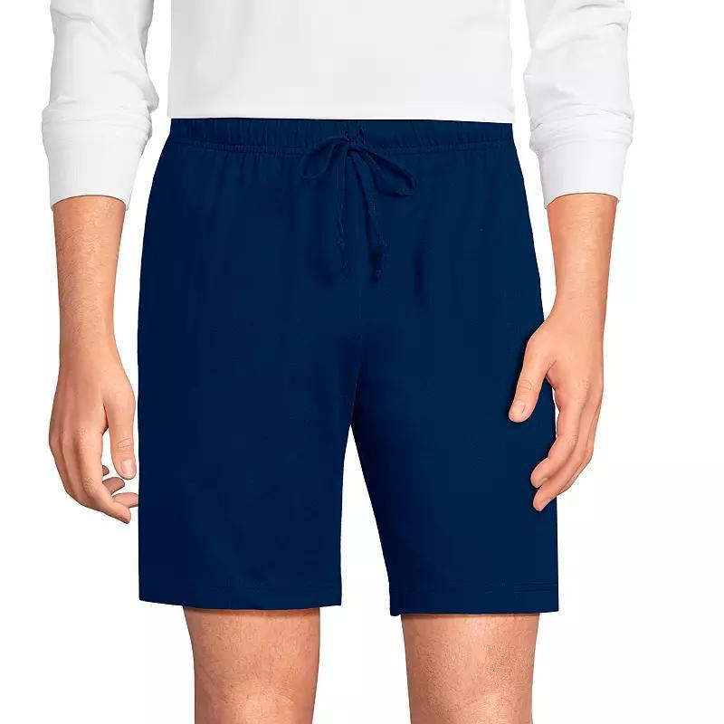 Men's Lands' End Knit Jersey Pajama Shorts, Size: Large, Black Product Image