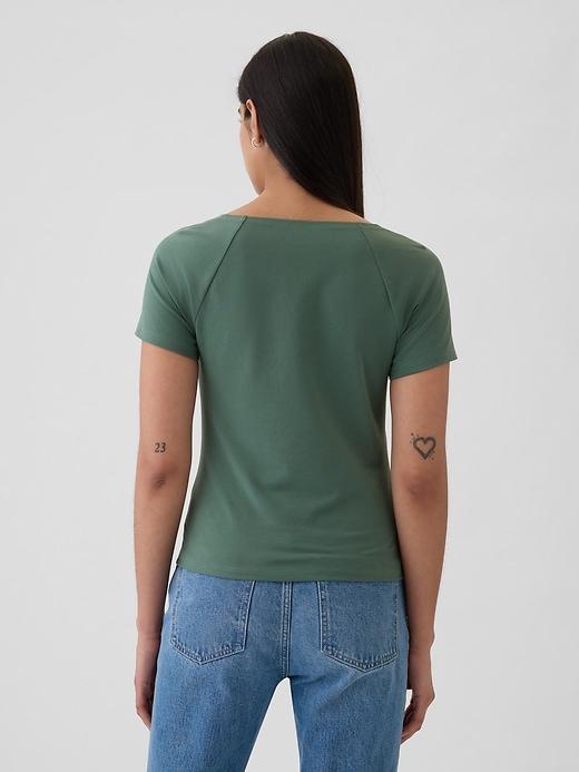 Compact Jersey Square-Neck Shirt Product Image
