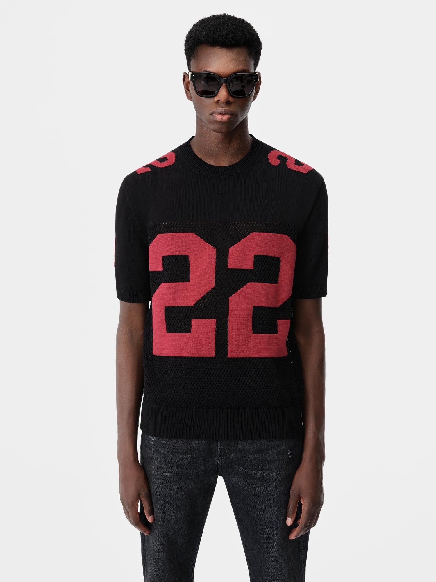 22 TEE - Black Red Product Image