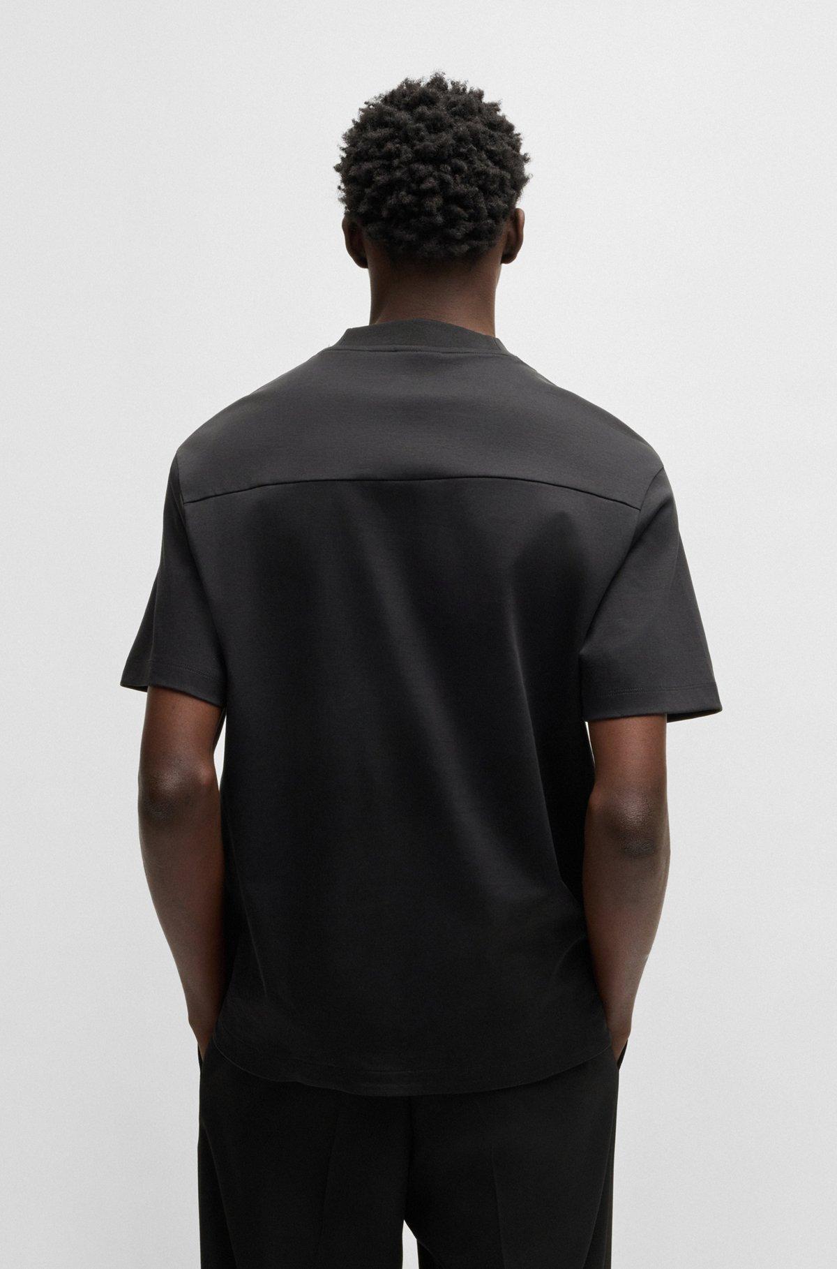 Interlock-cotton T-shirt with stacked logos Product Image