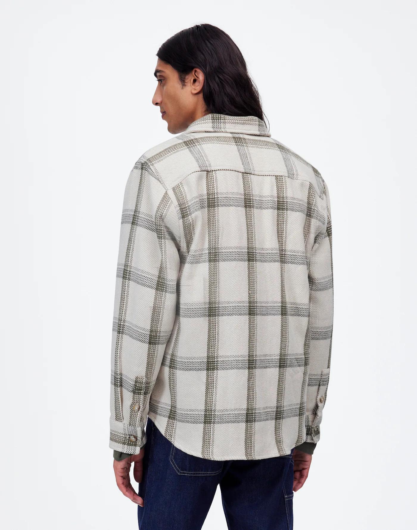 Brushed Easy Shirt-Jacket in Italian Fabric Product Image