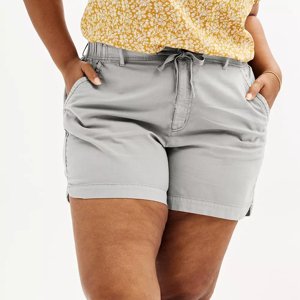 Plus Size Sonoma Goods For Life® Utility Shorts, Women's, Size: 4XL, Manolo Green Product Image
