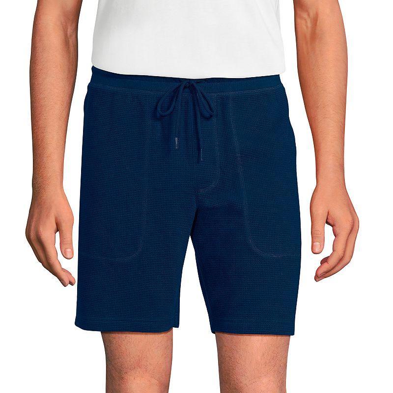 Men's Lands' End Waffle Pajama Shorts, Size: Small, Gray Grey Product Image
