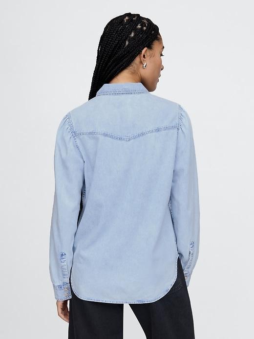 UltraSoft Denim Western Shirt Product Image