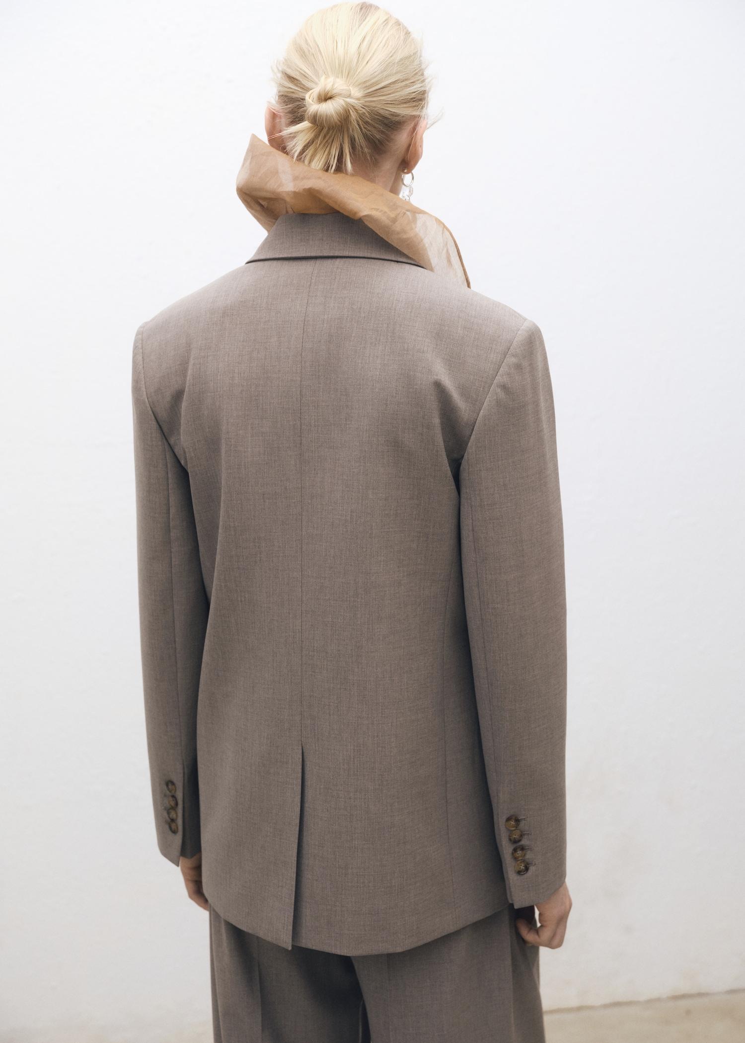 Wool-blend suit jacket - Women | MANGO USA Product Image