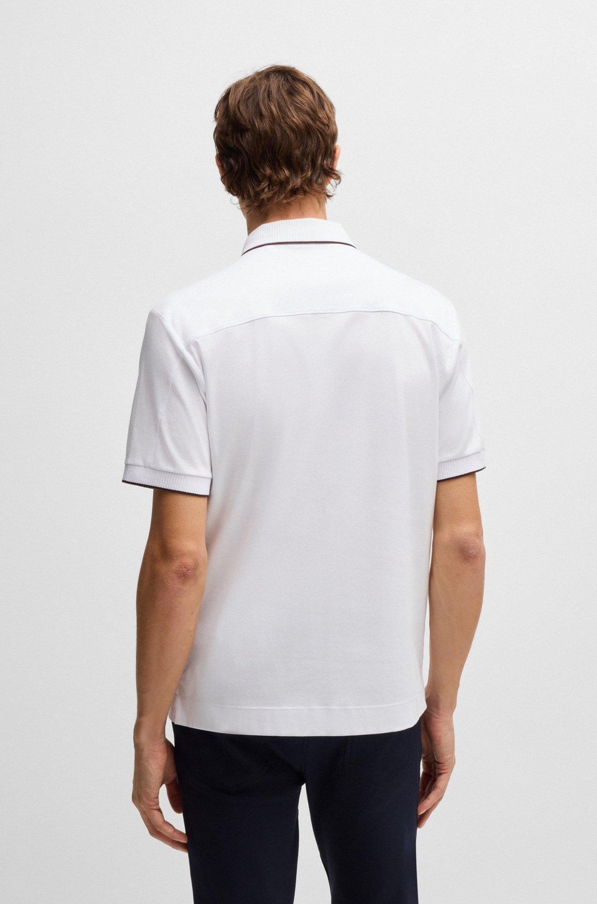 Porsche x BOSS mercerized-cotton polo shirt with logo detail Product Image