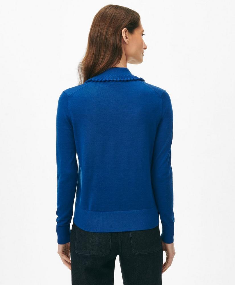 Point Collar Cardigan in Merino Wool Product Image