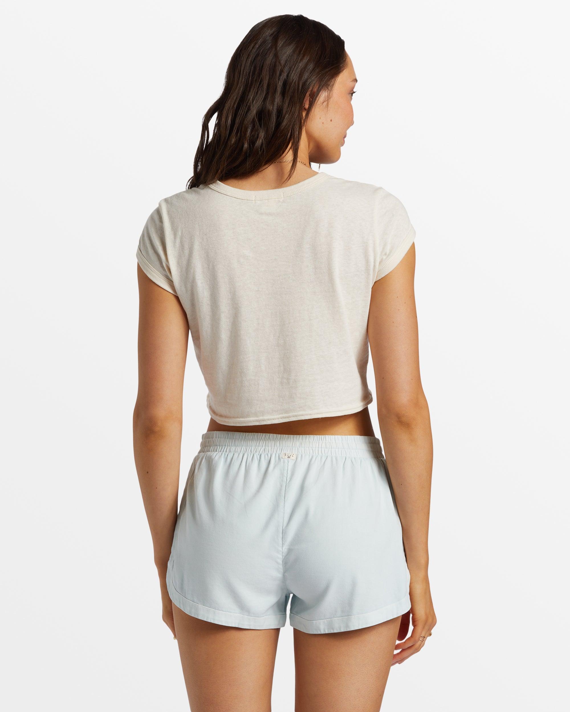 Road Trippin Elastic Waist Shorts - Dusk Blue Female Product Image