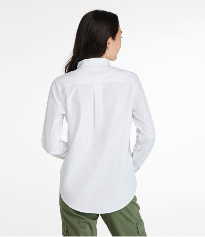 
                            Women's Wrinkle-Free Pinpoint Oxford Shirt, Long-Sleeve Relaxed Fit
                         Product Image