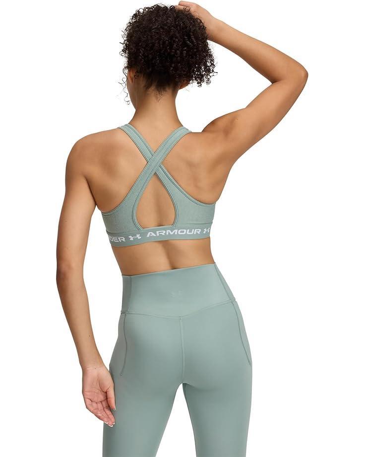 HeatGear Mid-impact Branded Sports Bra Product Image