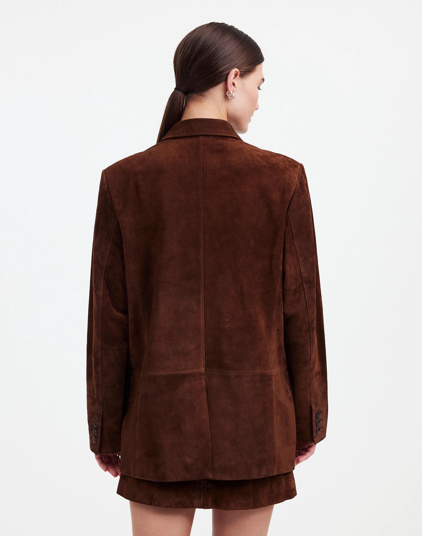 Alexa Chung for Madewell Double-Breasted Blazer in Suede Product Image