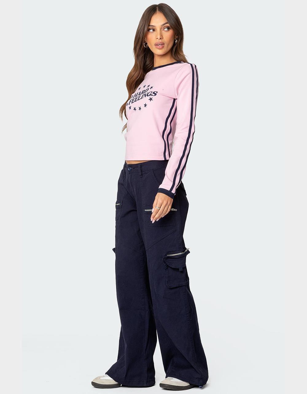 EDIKTED No Hard Feelings Long Sleeve Tee Product Image