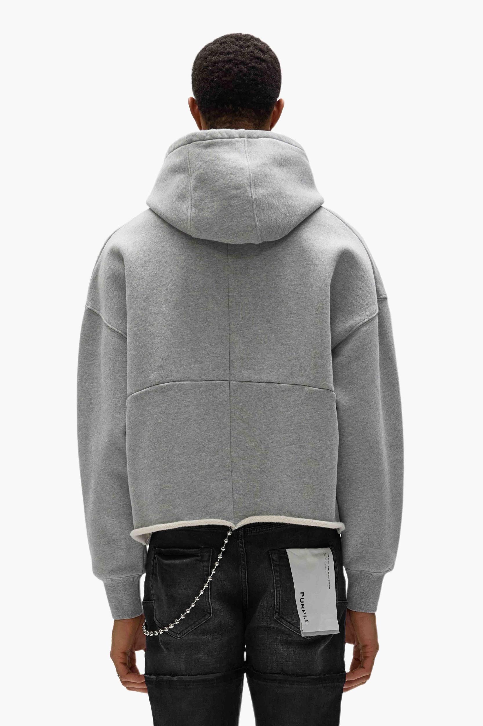 Distressed Cropped Hoodie Male Product Image
