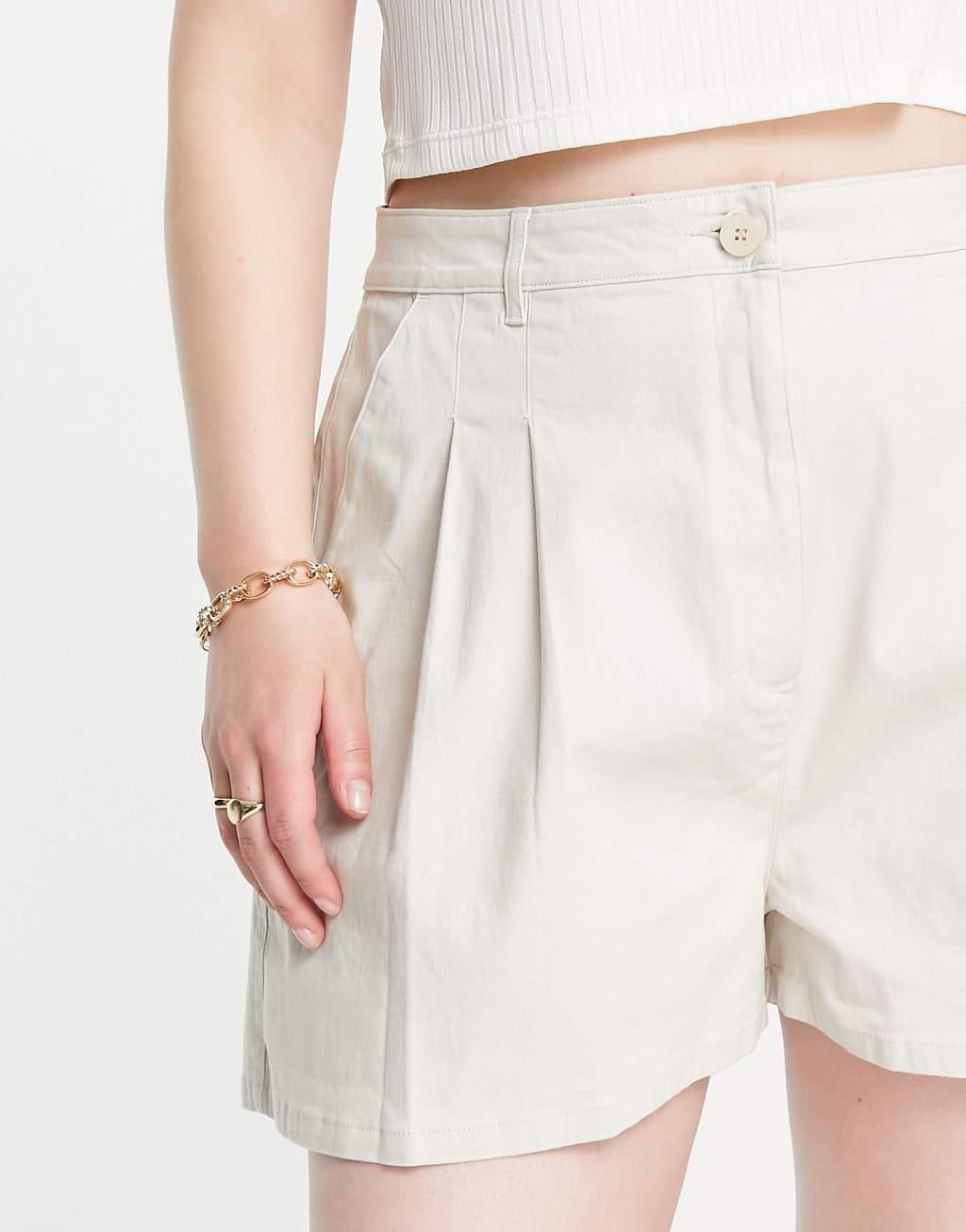ASOS DESIGN Curve chino short in stone  Product Image