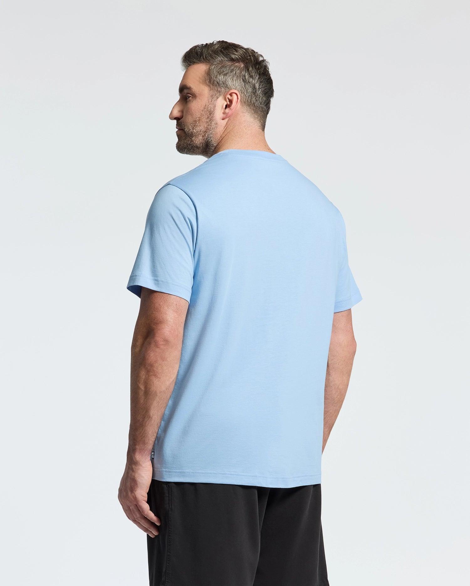 Men's Big And Tall Berni Embroidered Wordmark Graphic Tee 472 SERENITY / 3XL Product Image