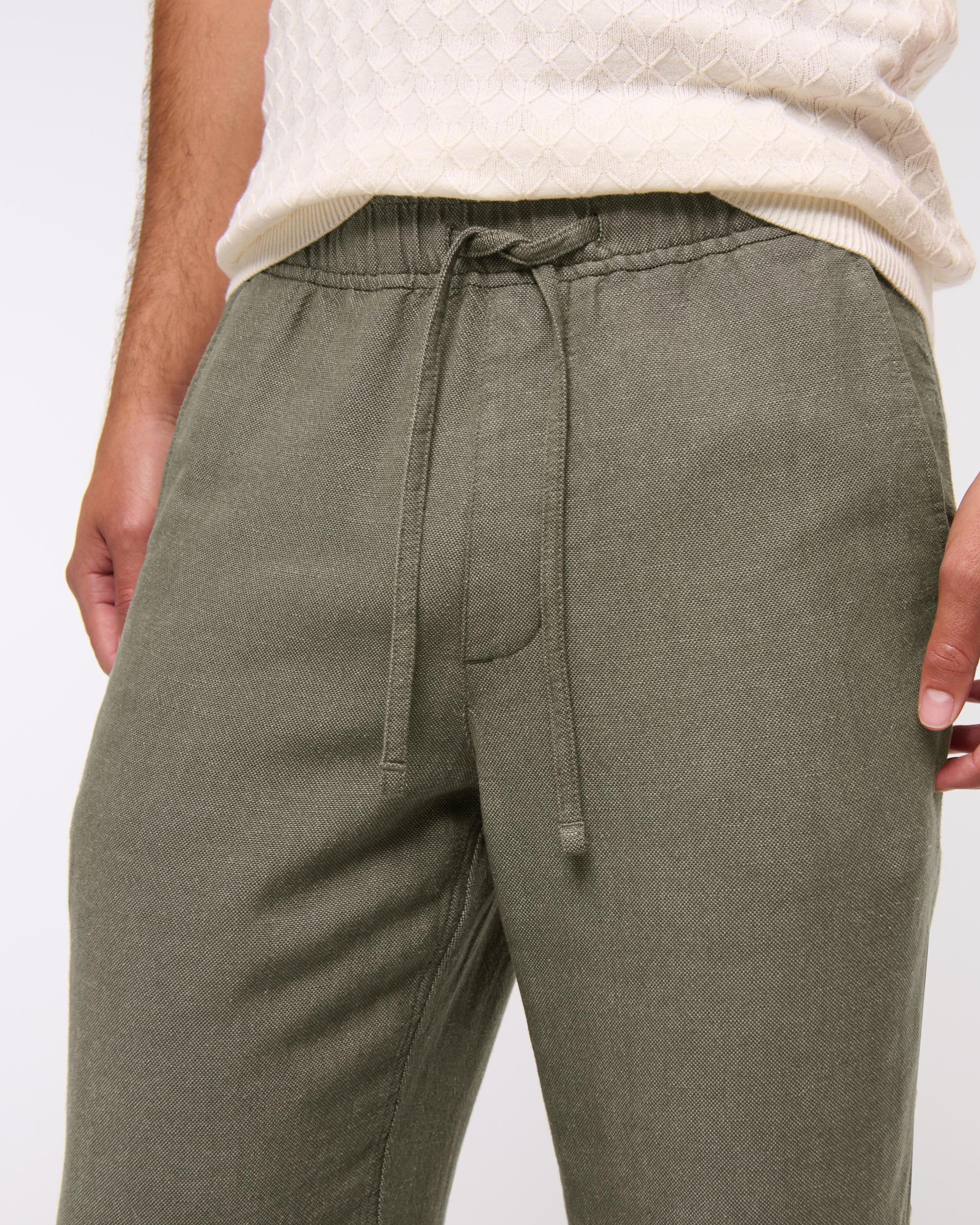 Loose Tailored Linen-Blend Pull-On Pant Product Image